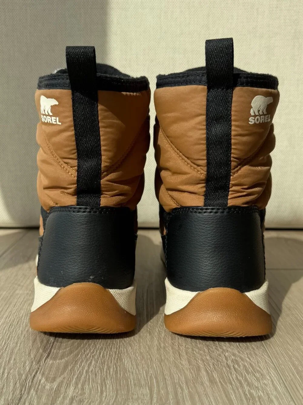 SOREL Whitney III Plus Waterproof Snow Boots Big Kids Gray Tan